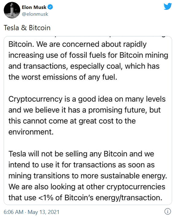 马斯克再次质疑比特币的能耗 - 第5张  | 比特币-比特币价格-比特币行情交易交流平台