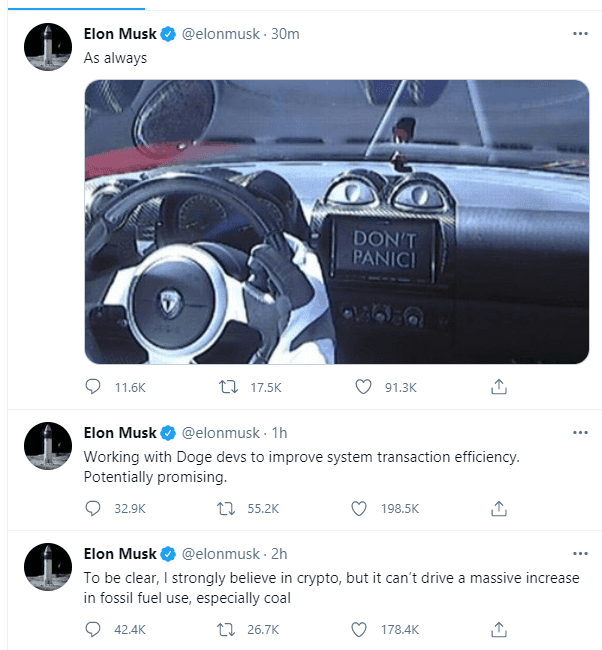 马斯克再次质疑比特币的能耗 - 第7张  | 比特币-比特币价格-比特币行情交易交流平台