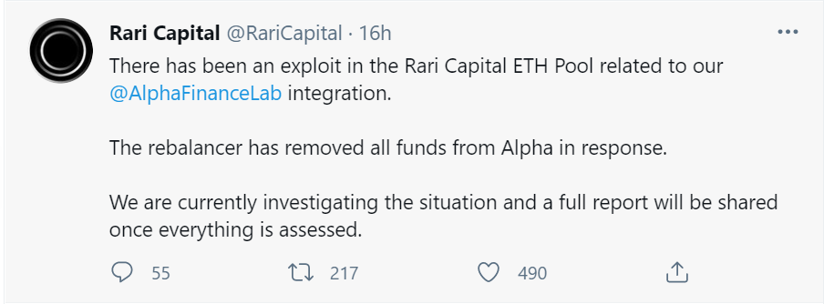 rari被攻击的原因分析 - 第1张  | 比特币-比特币价格-比特币行情交易交流平台