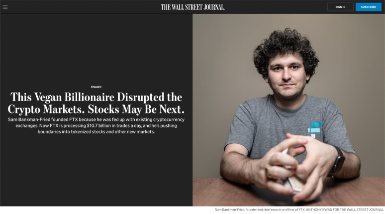 素食主义亿万富翁颠覆了加密货币市场，接下来或颠覆股票市场 - 第1张  | 比特币-比特币价格-比特币行情交易交流平台