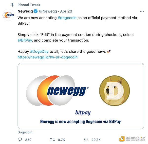 金色观察 | 曾经是玩笑 如今狗狗币支付已成潮流 - 第1张  | 比特币-比特币价格-比特币行情交易交流平台