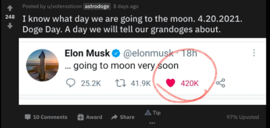 #DogeDay420#冲上推特热搜，狗狗币明日能否突破1美元？ - 第5张  | 比特币-比特币价格-比特币行情交易交流平台