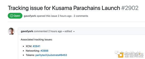 Gavin发布Kusama平行链的上线清单 - 第1张  | 比特币-比特币价格-比特币行情交易交流平台