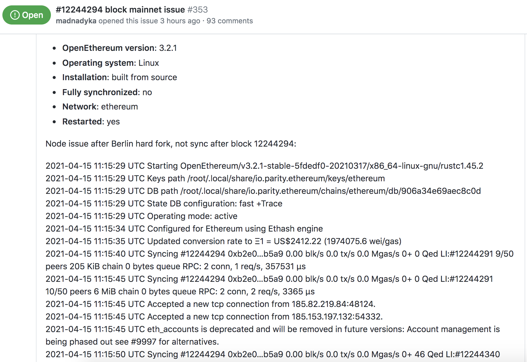 以太坊柏林硬分叉节点问题后，Coinbase、Ledger等平台出现服务故障 - 第1张  | 比特币-比特币价格-比特币行情交易交流平台