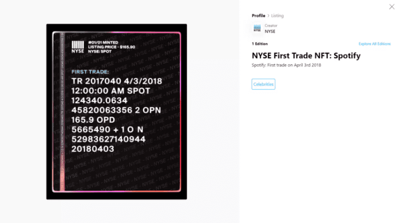 纽约证券交易所推出NFT，庆祝美国著名公司股票的首次交易 - 第1张  | 比特币-比特币价格-比特币行情交易交流平台