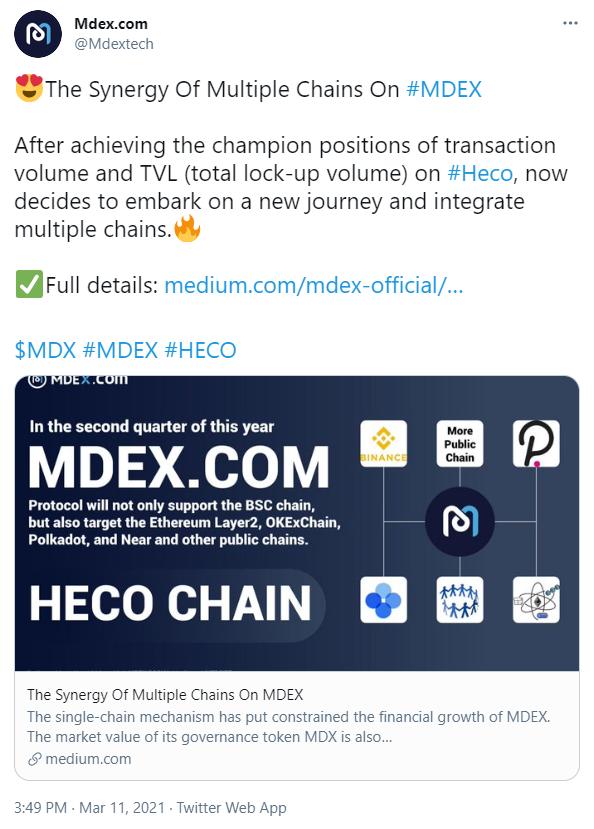 多链扩张趋势，mdex进入BSC - 第3张  | 比特币-比特币价格-比特币行情交易交流平台